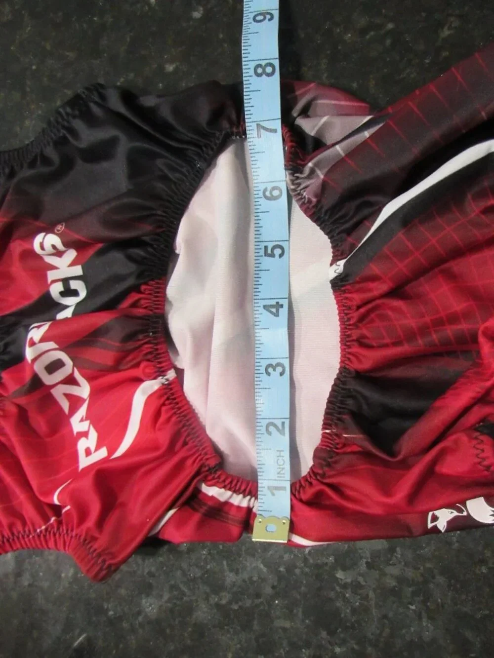 University of Arkansas Razorbacks Youth Red Black White Gymnastic Foxy's Leotard